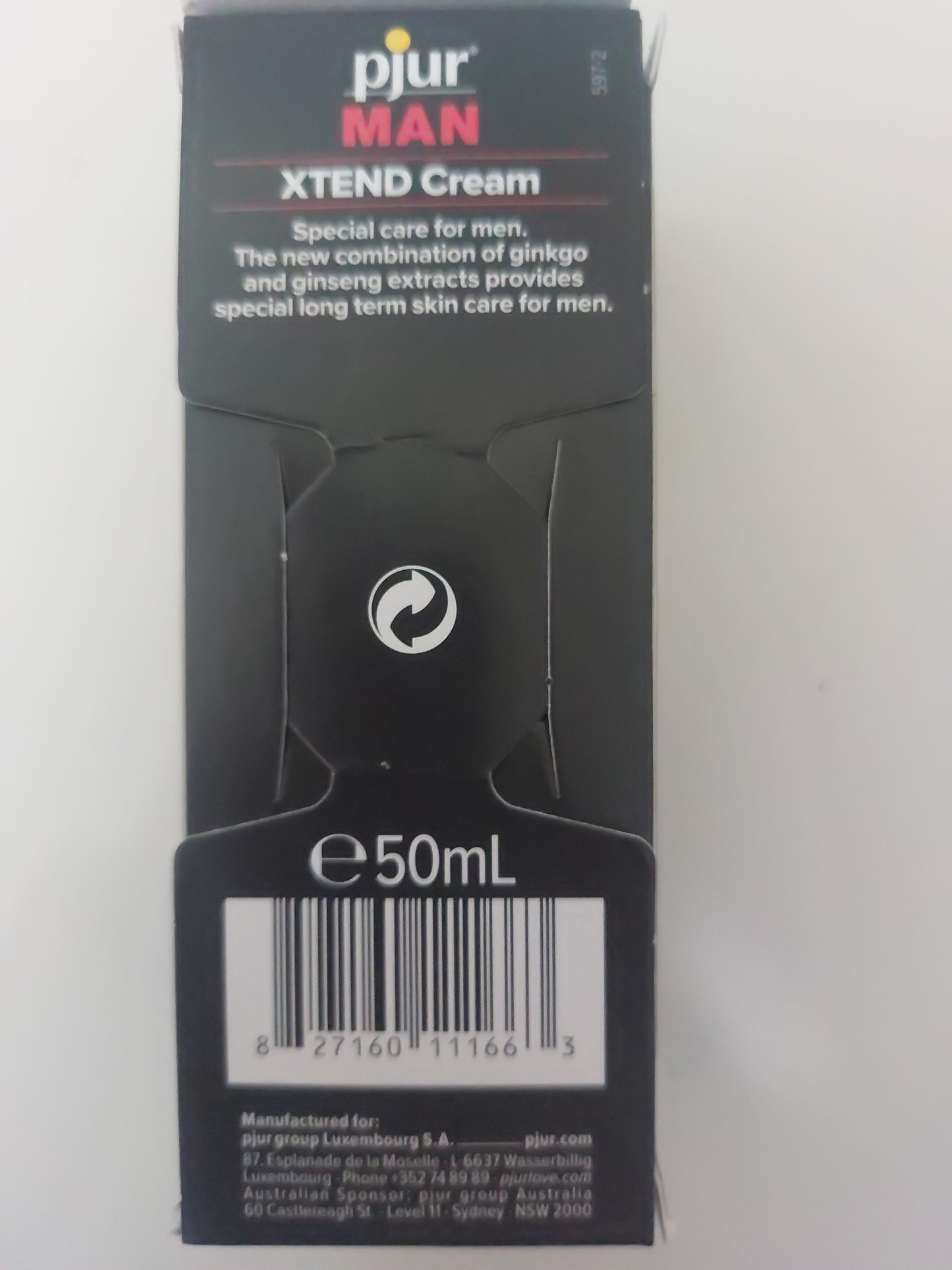 pjur Man Xtend Cream Stimulant Lubricant Massage Ginkgo Ginseng 50ml