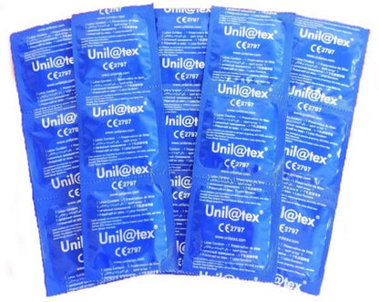 Unilatex-Kondome mit Erdbeergeschmack für Oralsex, 100 % sicher, 1-4-6-12-24-50-100 Stück