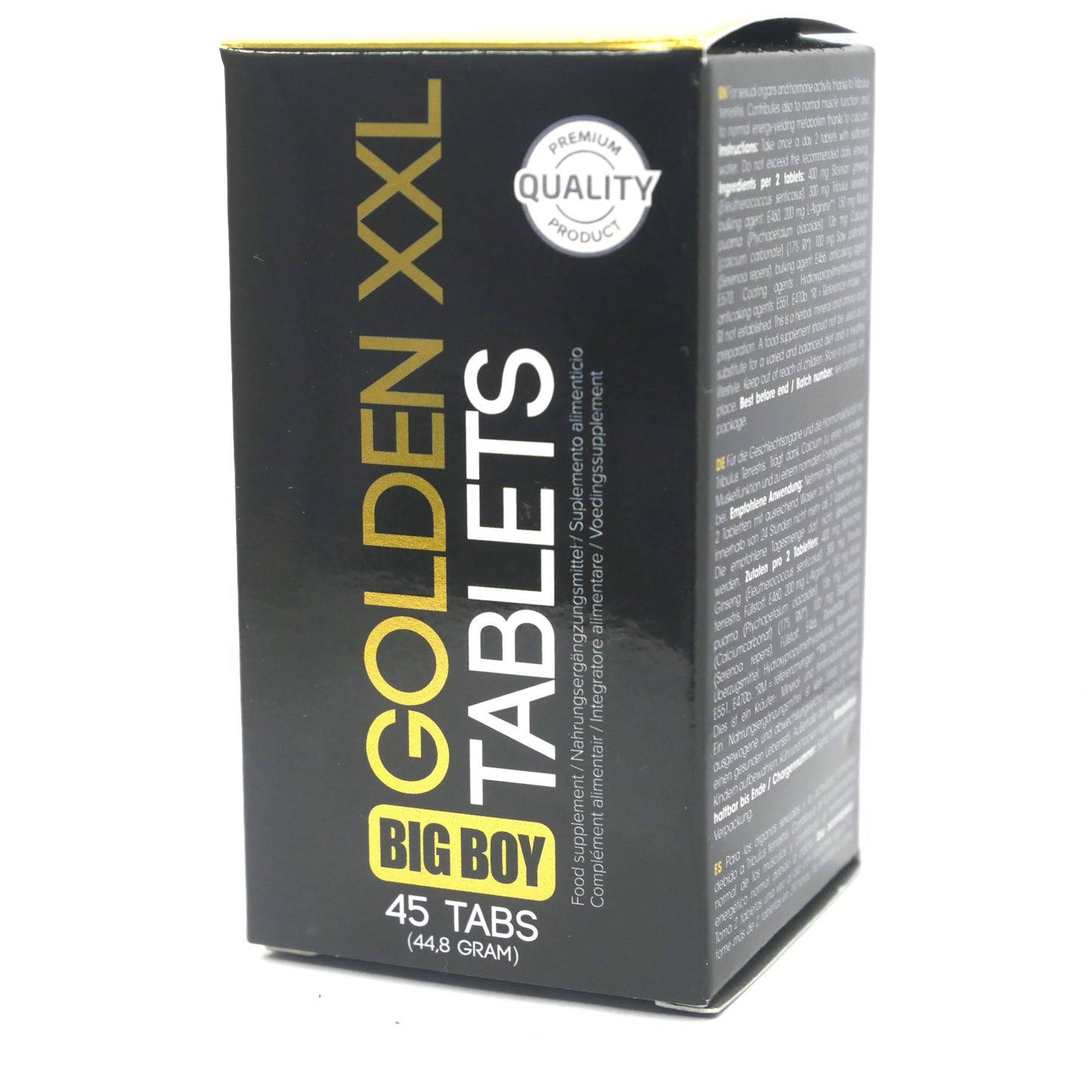 Big Boy Golden XXL Compresse Erect Erezione Ingrandimento della crescita del cazzo Maschio 45 Caps 