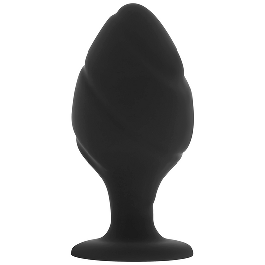 Plug anale per principianti OHMAMA Plug anale in silicone Taglia nera Piccolo giocattolo sessuale maschio 2,3 ''