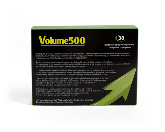 Volume 500 | Sperma Sperma Aumento della fertilità maschile Aiuto | Intensifica l'orgasmo 30 pillole
